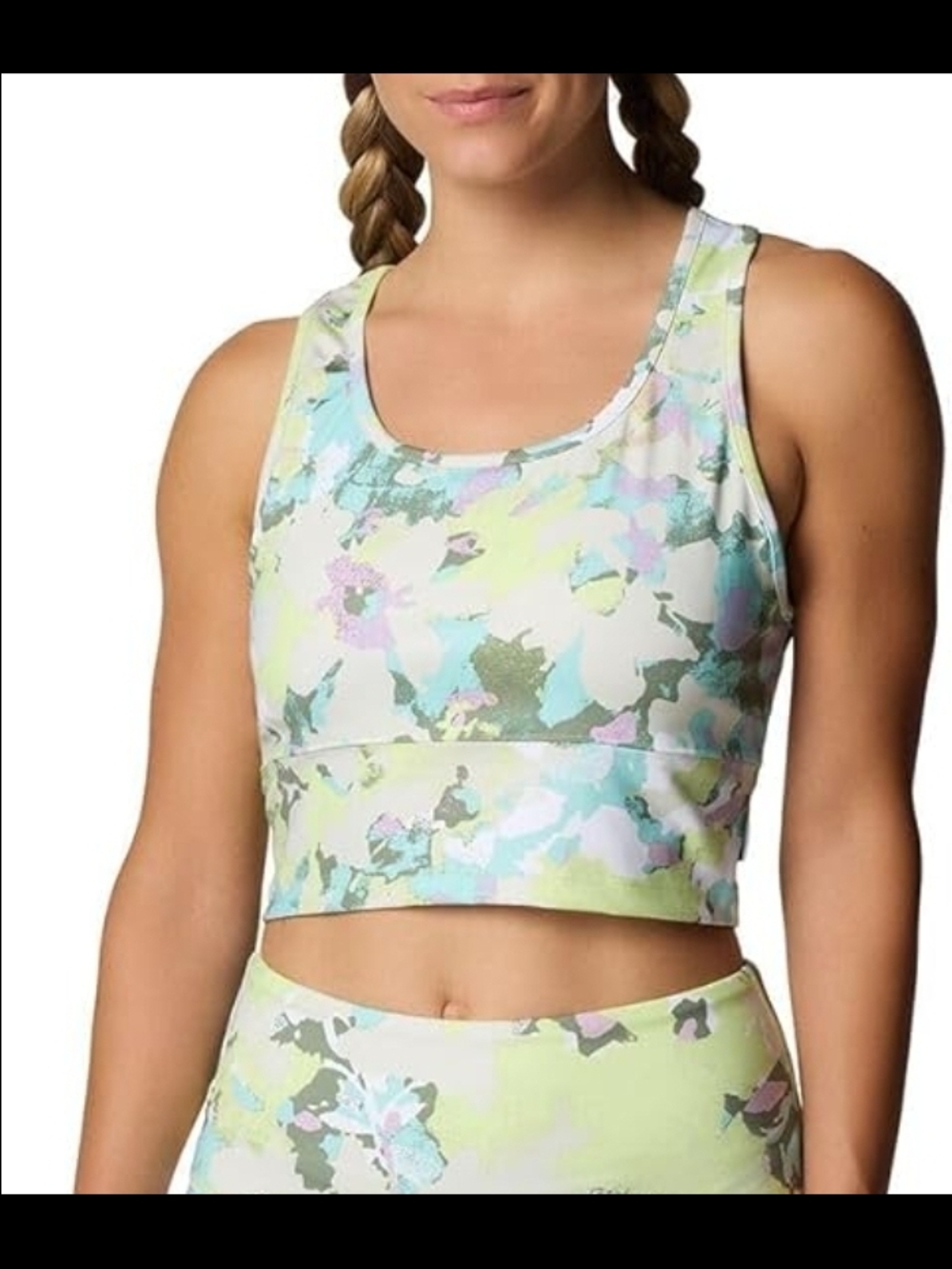 Columbia Floral Printed Cropped Sports Bra